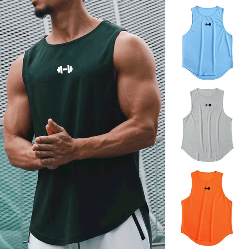 Débardeur de Sport Homme Coupe Slim, Bodybuilding, Fitness.