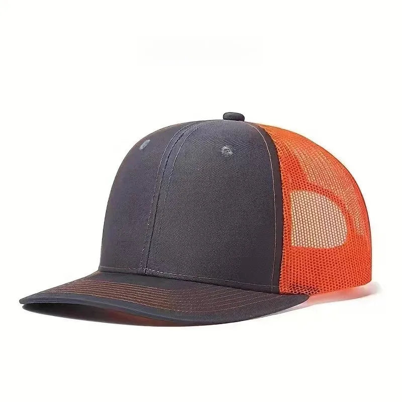 Casquette Trucker Unisexe Mesh Respirant, Visière Légèrement Courbée, Style Baseball