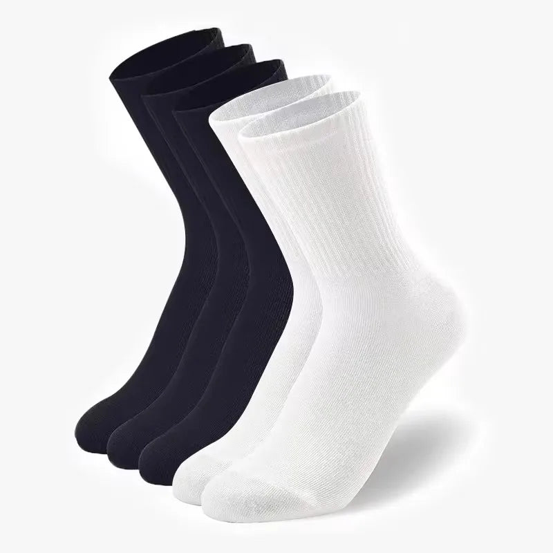 Lot de 5 paires de chaussettes femme – Couleur unie, confortables, respirantes et antibactériennes