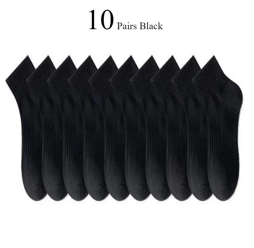 Lot de 10/20 Paires – Chaussettes Unisexes Respirantes – Printemps/Été, Anti-Transpiration, Confort Souple, Sport / Quotidien