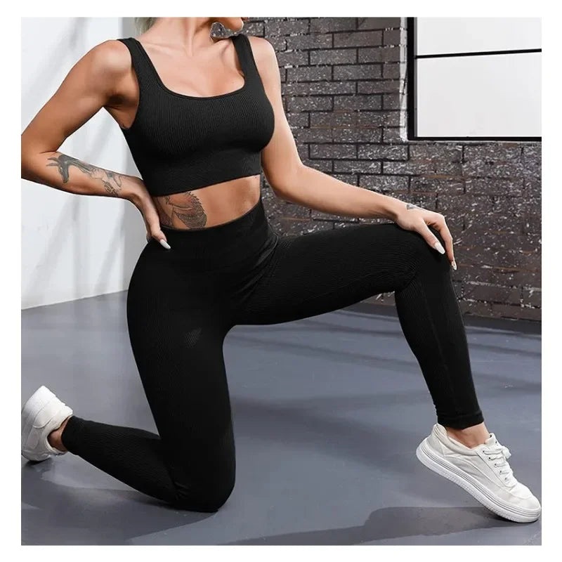 Legging  Femme Seamless Taille Haute, Effet Push-Up Hanches, Stretch, Fitness & Running