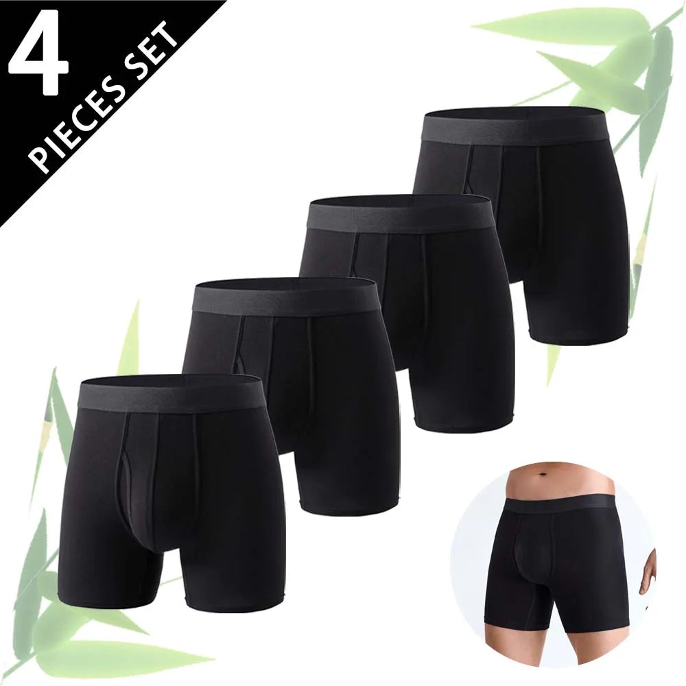 Lot de 4 boxers homme en fibre de bambou – Coupe longue, douce & respirante, poche U ergonomique.
Douceur, maintien et confort : la nouvelle génération de boxers pour homme exigeant.