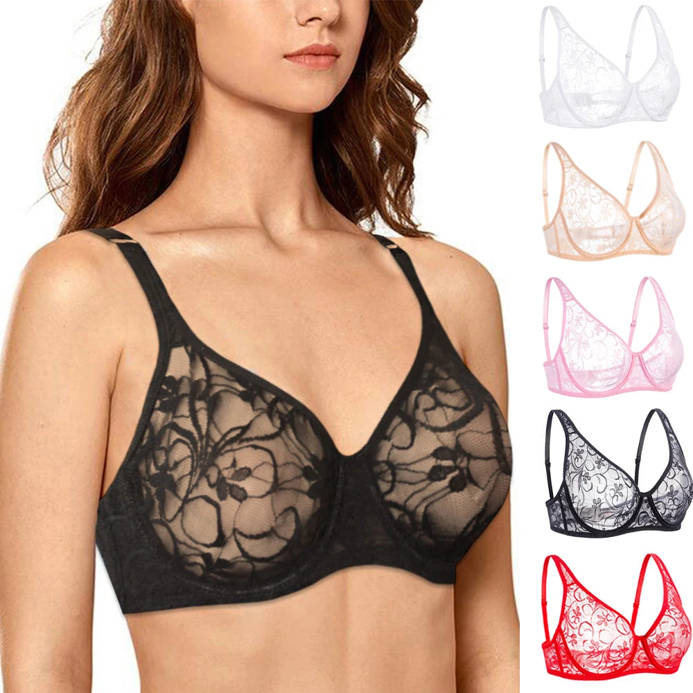 Soutien-gorge dentelle grande taille en mesh – Armature, broderies sexy & maintien confortable