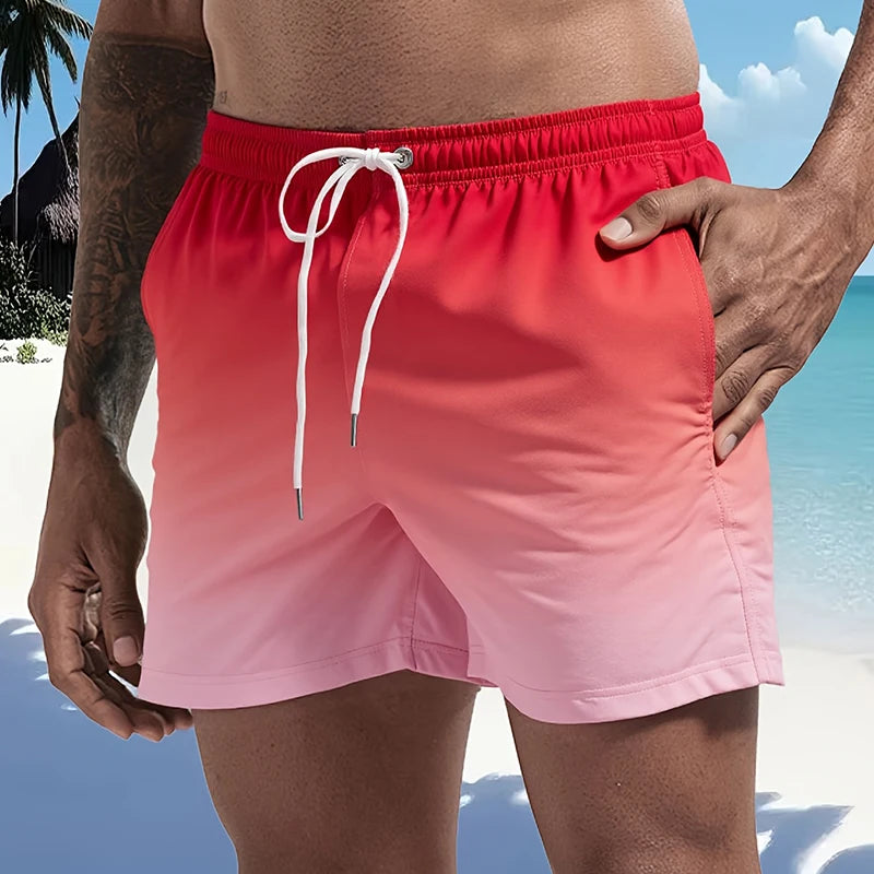 Short de Bain Homme Léger – Séchage Rapide, Doublure Mesh, Poches Latérales, Boardshort Été.