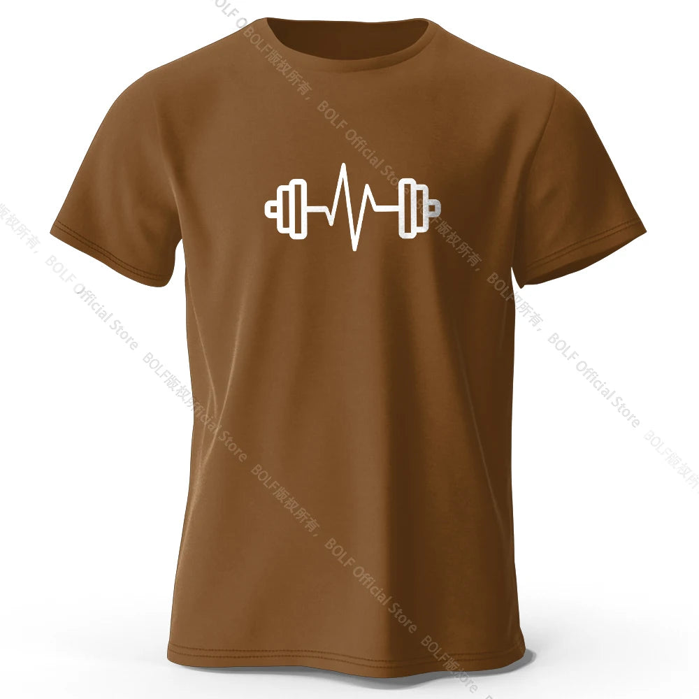 T-Shirt Fitness Oversize en Coton – Logo Imprimé, Style Sport & Streetwear, Homme