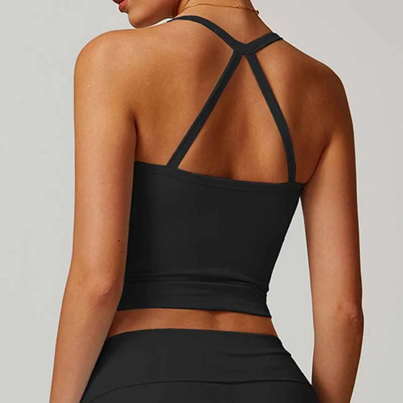 Brassière de Sport Femme Dos Croisé – Maintien Anti-Choc, Respirante, Avec Pads, Yoga, Fitness & Running