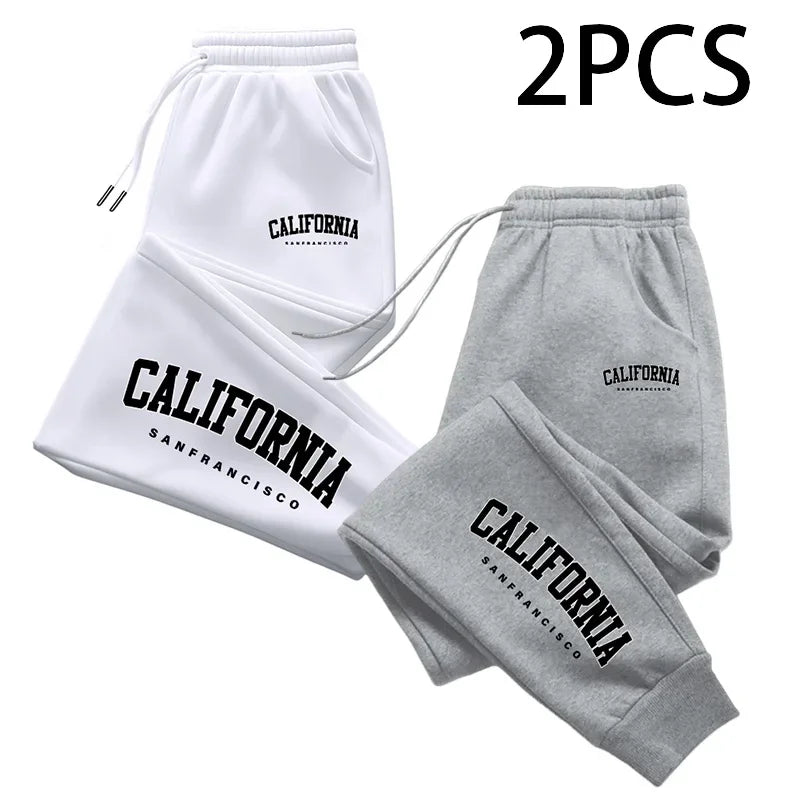 Lot de 2 Pantalons Jogging Homme – Style California, Casual & Sport, Automne/Hiver, Confort Maison & Extérieur