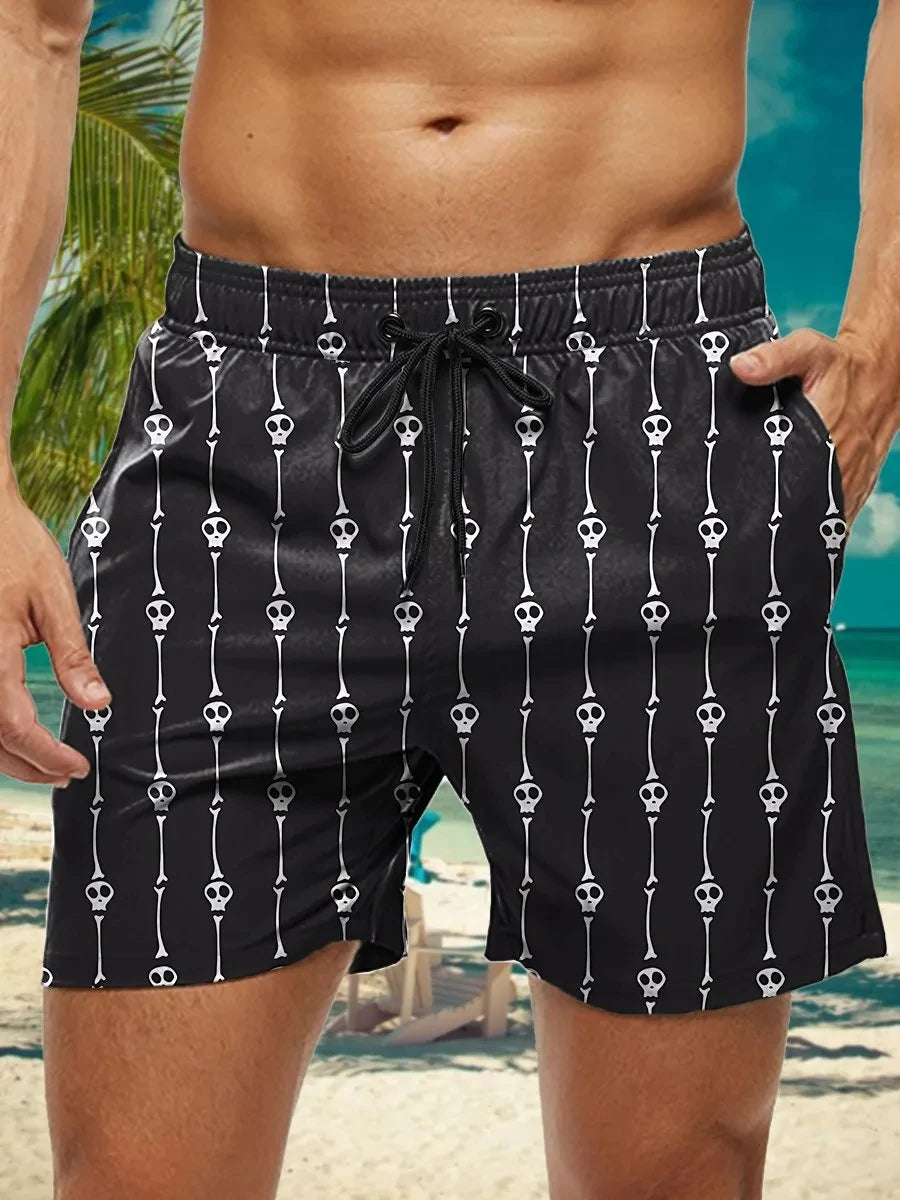 Short de Bain Homme Hawaïen Imprimé Floral 3D, Séchage Rapide, Boardshort Fashion .