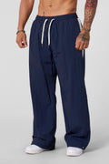 Pantalon Homme Sport & Casual – Coupe Droite Ample, Respirant, Longueur Complète, Style Fluide