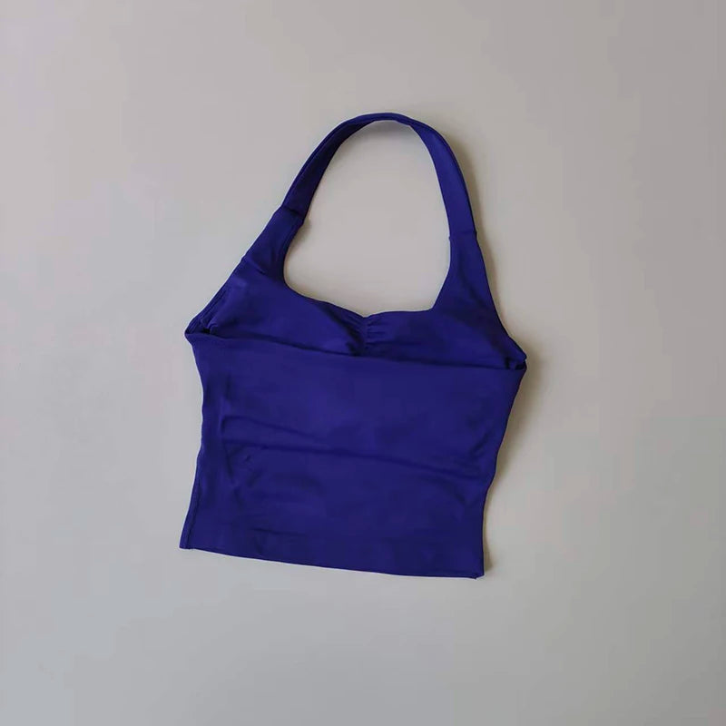 Brassière de Sport Femme Halter – Maintien Élevé, Anti-Choc, Dos Nu Sculptant, Yoga, Running & Pilates